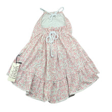Load image into Gallery viewer, Girls Duke of LONDON, floral halter-neck hi lo dress, NEW, size 3, L: 44cm at front