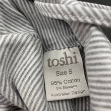Load image into Gallery viewer, unisex Toshi, grey stripe flap cap, UPF: 50+, Sz: S, circum: 52cm, NEW, size 1-2,  