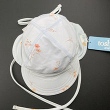 Load image into Gallery viewer, Girls Toshi, floral swim flap cap, UPF 50+, Sz: XS, circum: 43cm, NEW, size 000-00,  