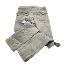 Load image into Gallery viewer, Girls PAPER WINGS, grey velvet stretch cotton pants, adjustable, Inside leg: 55.5cm, NEW, size 7,  
