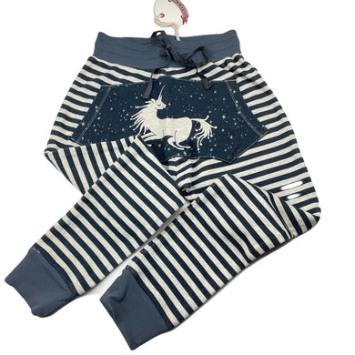 Girls PAPER WINGS, organic cotton slouch track pants, unicorn, NEW, size 7,  
