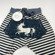 Load image into Gallery viewer, Girls PAPER WINGS, organic cotton slouch track pants, unicorn, NEW, size 7,  