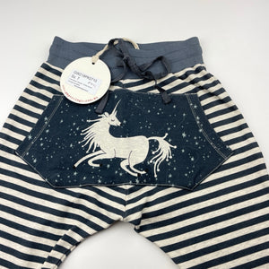 Girls PAPER WINGS, organic cotton slouch track pants, unicorn, NEW, size 7,  
