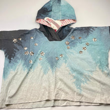 Load image into Gallery viewer, Girls PAPER WINGS, organic cotton oversize hooded tee/top, sequins, NEW, size 6,  