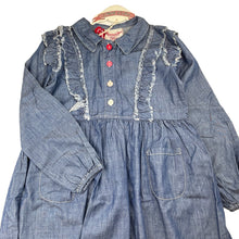 Load image into Gallery viewer, Girls PAPER WINGS, lightweight cotton/bamboo shirt dress, NEW, size 10, L: 69cm
