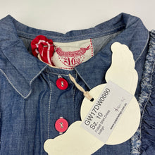 Load image into Gallery viewer, Girls PAPER WINGS, lightweight cotton/bamboo shirt dress, NEW, size 10, L: 69cm
