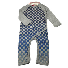 Load image into Gallery viewer, unisex LITTLE WINGS, organic cotton checked romper, NEW, size 12 months,  