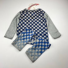 Load image into Gallery viewer, unisex LITTLE WINGS, organic cotton checked romper, NEW, size 12 months,  