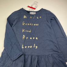 Load image into Gallery viewer, Girls Minti, cotton long sleeve casual dress, NEW, size 6, L: 61cm