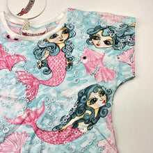 Load image into Gallery viewer, Girls PAPER WINGS, organic cotton tee / top, mermaids, NEW, size 3,  