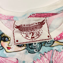 Load image into Gallery viewer, Girls PAPER WINGS, organic cotton tee / top, mermaids, EUC, size 2,  