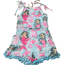 Load image into Gallery viewer, Girls PAPER WINGS, lightweight viscose summer playsuit, mermaids, NEW, size 8,  