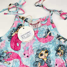 Load image into Gallery viewer, Girls PAPER WINGS, lightweight viscose summer playsuit, mermaids, NEW, size 8,  