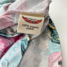 Load image into Gallery viewer, Girls PAPER WINGS, organic cotton t-shirt dress, mermaids, NEW, size 4, L: 47cm at front