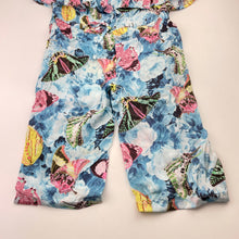 Load image into Gallery viewer, Girls PAPER WINGS, lightweight cropped summer playsuit, vintage butterfly roses, NEW, size 5,  