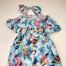 Load image into Gallery viewer, Girls PAPER WINGS, lightweight cropped summer playsuit, vintage butterfly roses, NEW, size 6,  