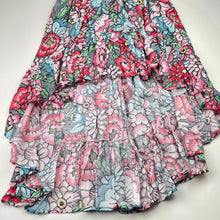 Load image into Gallery viewer, Girls PAPER WINGS, colourful floral lightweight hi-lo skirt, elasticated, NEW, size 14,  