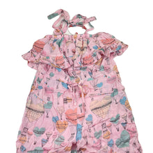 Load image into Gallery viewer, Girls PAPER WINGS, lightweight cropped summer playsuit, hot air balloons, NEW, size 6,  