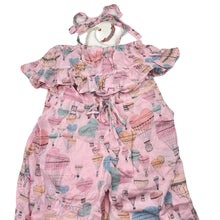 Load image into Gallery viewer, Girls PAPER WINGS, lightweight cropped summer playsuit, hot air balloons, NEW, size 7,  