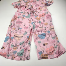 Load image into Gallery viewer, Girls PAPER WINGS, lightweight cropped summer playsuit, hot air balloons, NEW, size 7,  