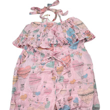 Load image into Gallery viewer, Girls PAPER WINGS, lightweight cropped summer playsuit, hot air balloons, NEW, size 10,  