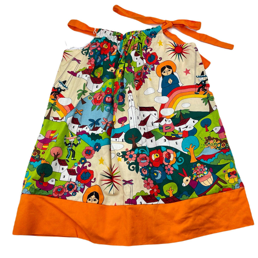 Girls ZACALU ZOO, colourful cotton summer dress, NEW, size 6, L: 60cm