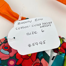 Load image into Gallery viewer, Girls ZACALU ZOO, colourful cotton summer dress, NEW, size 6, L: 60cm