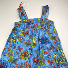 Load image into Gallery viewer, Girls ZACALU ZOO, colourful cotton maxi dress, peacocks, NEW, size 12-14, L: 102cm