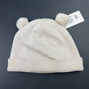 unisex Toshi, organic cotton knit beanie/hat, Sz: XS, circum: 43cm, NEW, size 000-00,  