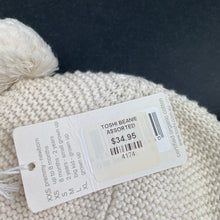 Load image into Gallery viewer, unisex Toshi, cream organic cotton knit hat/beanie, Sz: S, circum: 52cm, NEW, size 1-2,  