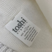 Load image into Gallery viewer, unisex Toshi, white organic cotton knit hat/beanie, Sz: S, circum: 52cm, NEW, size 1-2,  