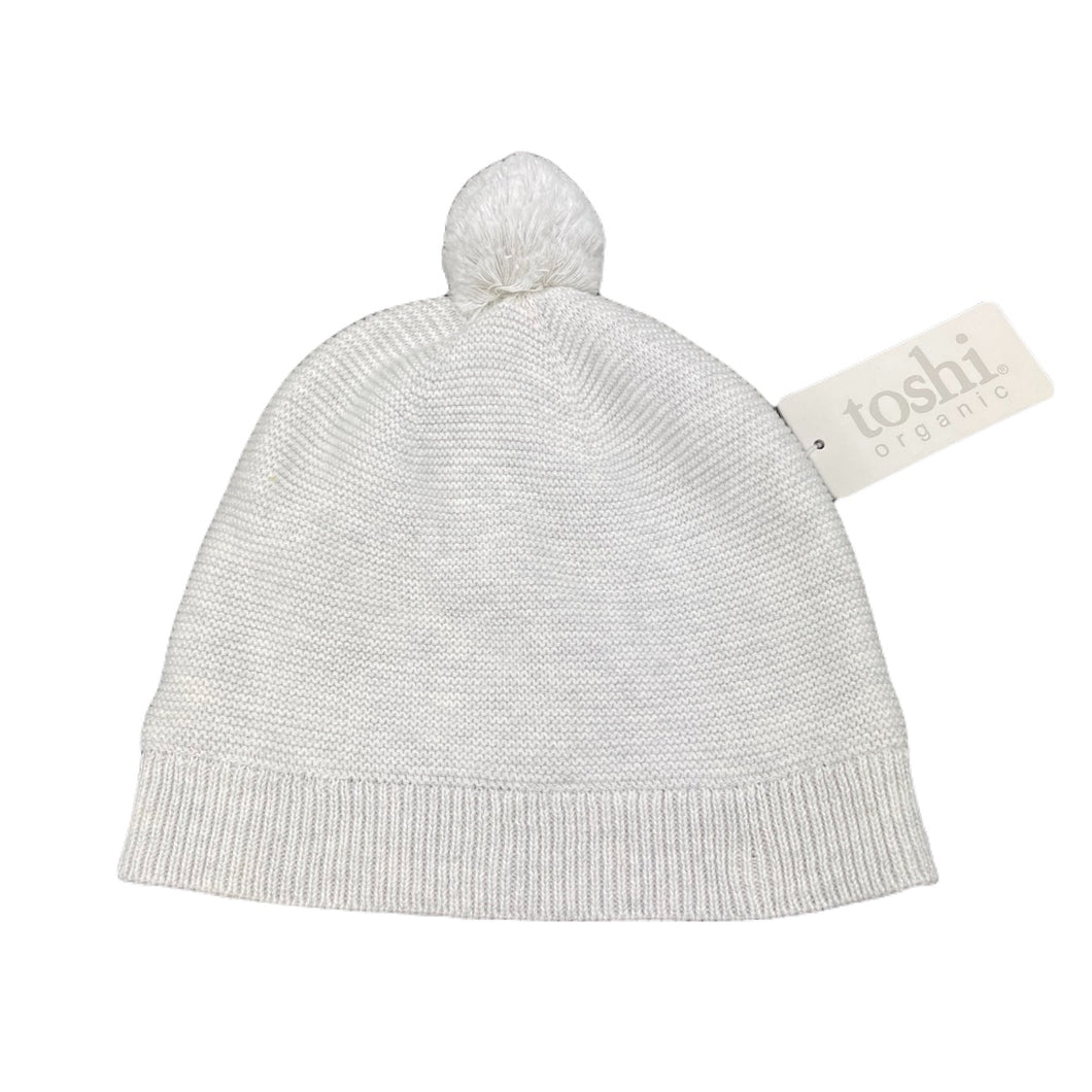unisex Toshi, light grey organic cotton knit hat/beanie, Sz: S, circum: 52cm, NEW, size 1-2,  