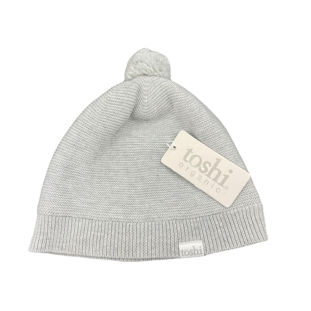 unisex Toshi, grey organic cotton knit hat/beanie, Sz: S, circum: 52cm, NEW, size 1-2,  