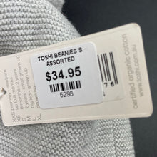Load image into Gallery viewer, unisex Toshi, grey organic cotton knit hat/beanie, Sz: S, circum: 52cm, NEW, size 1-2,  
