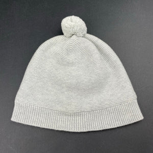 unisex Toshi, grey organic cotton knit hat/beanie, Sz: S, circum: 52cm, NEW, size 1-2,  