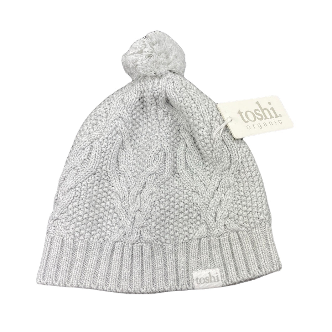 unisex Toshi, grey organic cotton knit hat/beanie, Sz: S, circum: 52cm, NEW, size 1-2,  