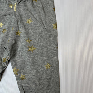 Girls LITTLE WINGS, organic cotton blend leggings, glitter stars, NEW, size 2,  