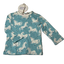 Load image into Gallery viewer, Girls LITTLE WINGS, organic cotton long sleeve tee/top, unicorns, NEW, size 12 months,  