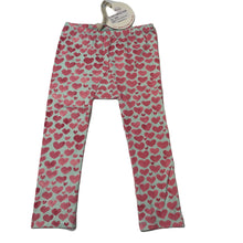 Load image into Gallery viewer, Girls LITTLE WINGS, organic cotton blend leggings, hearts, NEW, size 2,  