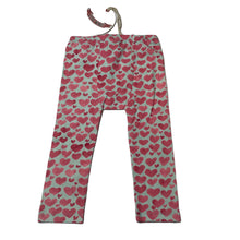 Load image into Gallery viewer, Girls LITTLE WINGS, organic cotton blend leggings, hearts, NEW, size 12 months,  