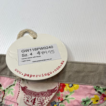 Load image into Gallery viewer, Girls PAPER WINGS, grey velvet stretch cotton pants, adjustable, Inside leg: 44cm, NEW, size 4,  