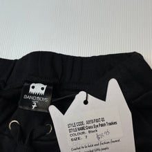 Load image into Gallery viewer, Boys BAND OF BOYS, black cotton casual pants, elasticated, NEW, size 7,  