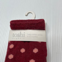 Load image into Gallery viewer, Girls Toshi, organic cotton blend ankle socks, NEW, size 0,  