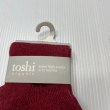 Load image into Gallery viewer, unisex Toshi, organic cotton blend knee high socks, NEW, size 0,  