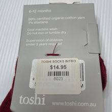 Load image into Gallery viewer, unisex Toshi, organic cotton blend knee high socks, NEW, size 0,  
