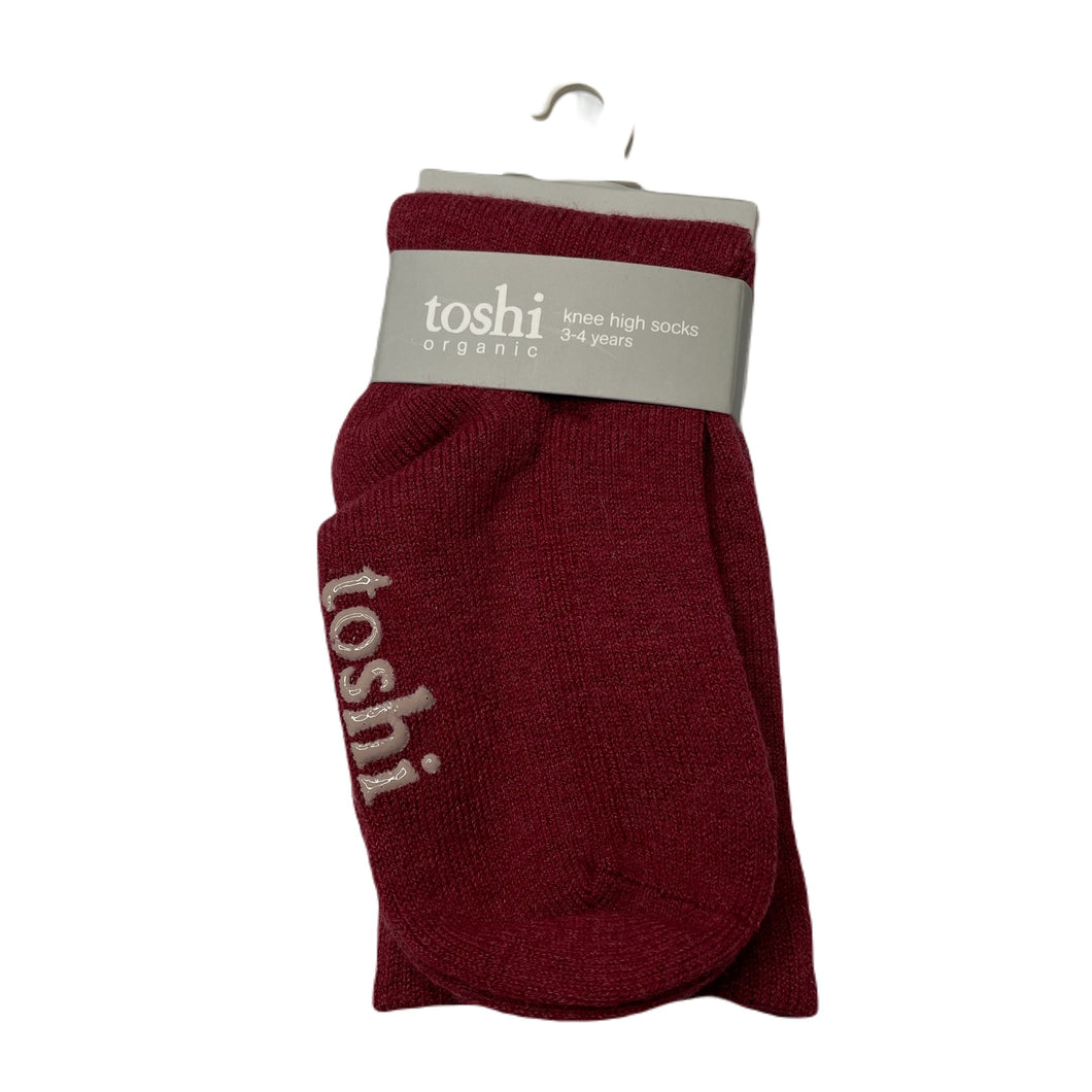 unisex Toshi, organic cotton blend knee high socks, NEW, size 3-4,  