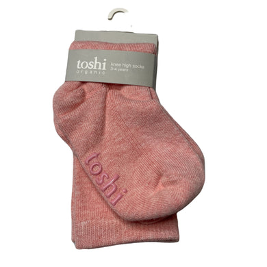 Girls Toshi, pink organic cotton blend knee high socks, NEW, size 3-4,  