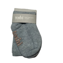 Load image into Gallery viewer, unisex Toshi, blue organic cotton blend knee high socks, NEW, size 1-2,  