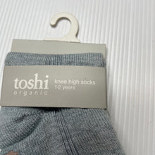 Load image into Gallery viewer, unisex Toshi, blue organic cotton blend knee high socks, NEW, size 1-2,  