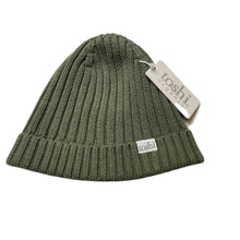 Load image into Gallery viewer, unisex Toshi, green organic cotton knit hat/beanie, Sz: S, circum: 52cm, NEW, size 1-2,  